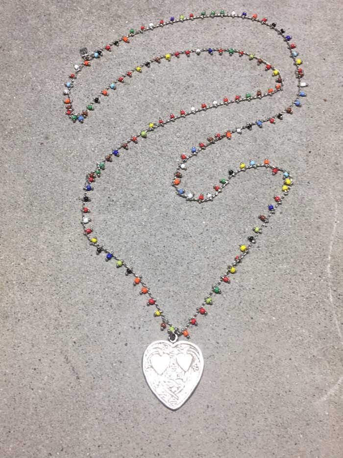 Glass bead (2 mm) HEART-s  Mix