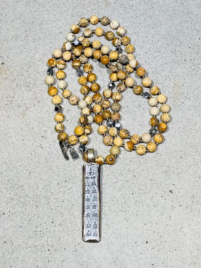BUDDHA 51 necklace Picture Jasper stone