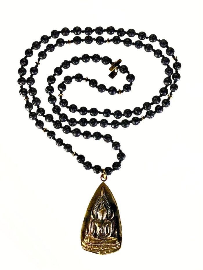 BUDDHA 73 - Lava Stone necklace
