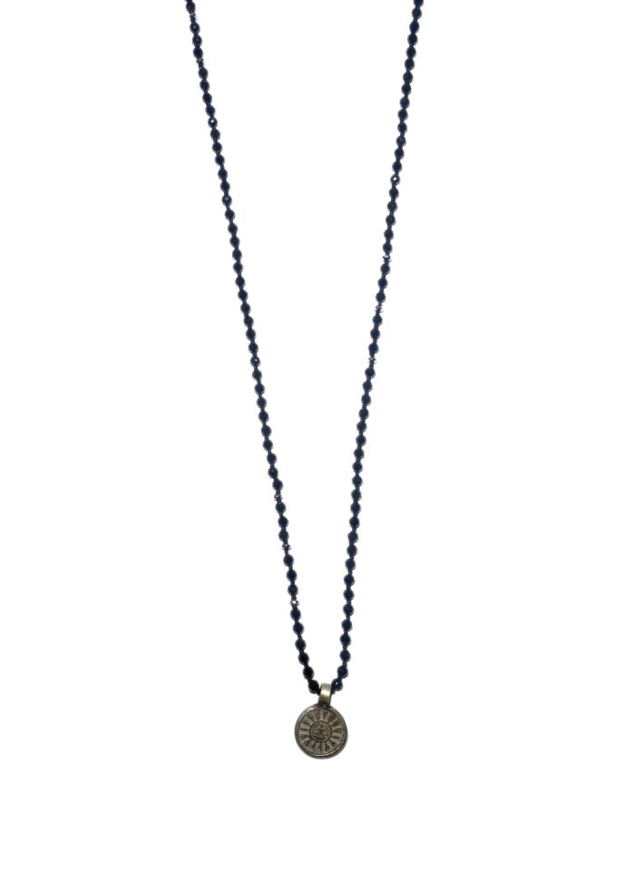 BUDDHA 10 necklace crystal black silver - Image 2