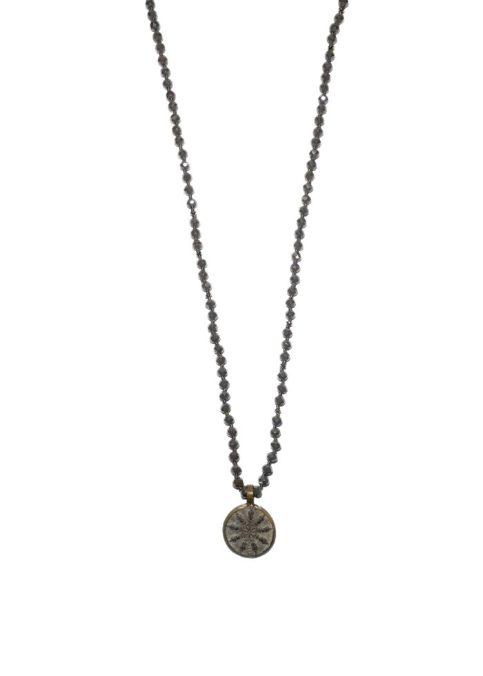 BUDDHA 410 necklace crystal mud gold - Image 2