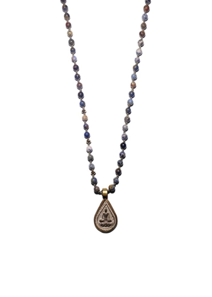 BUDDHA 14 necklace blue gold