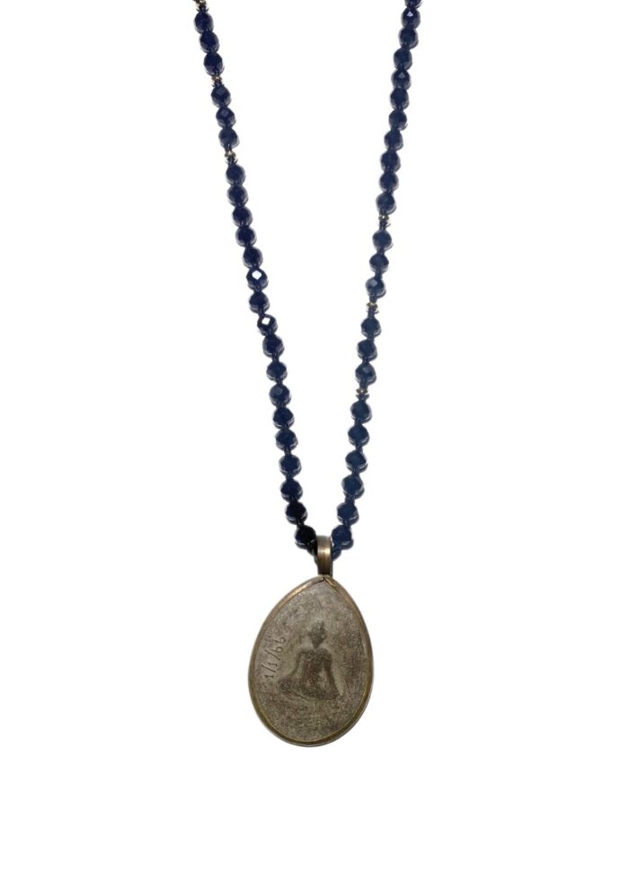 BUDDHA 22 necklace crystal black gold