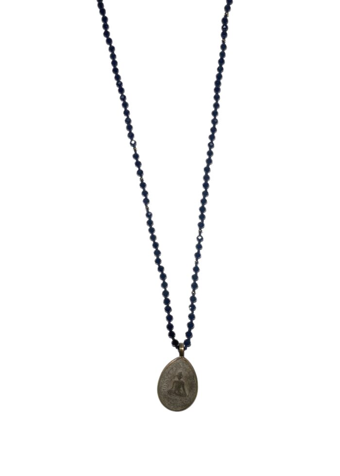 BUDDHA 22 necklace crystal black gold - Image 2