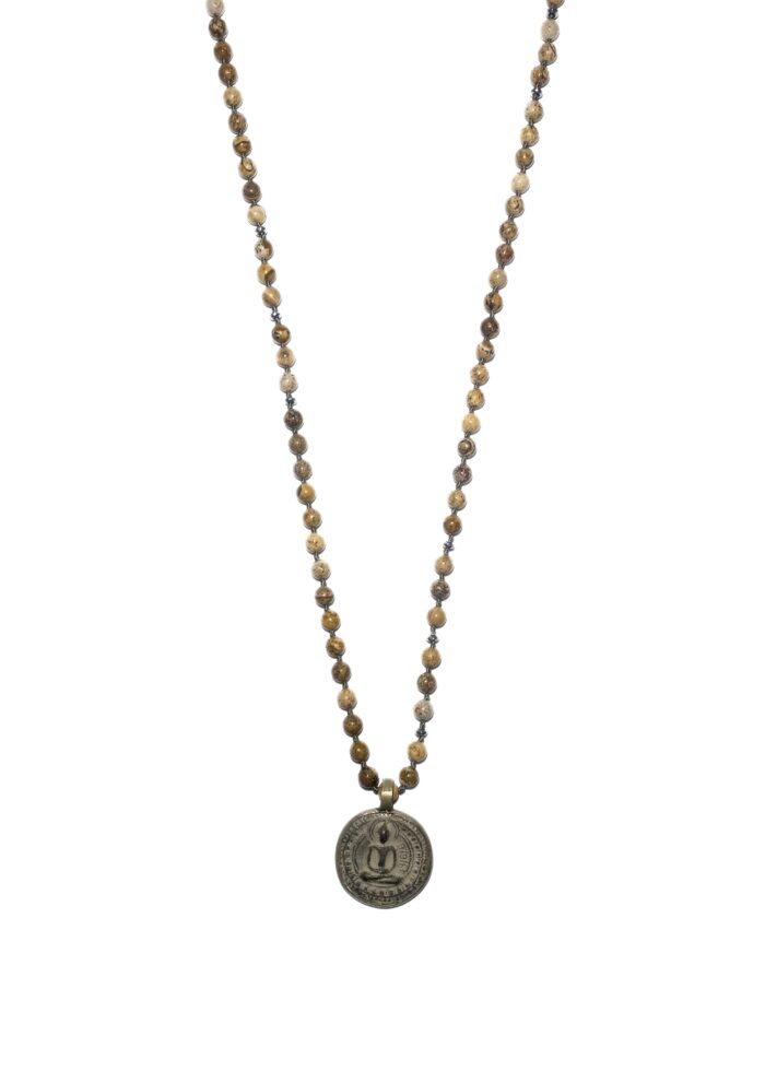 BUDDHA 30 necklace Jasper silver - Image 2