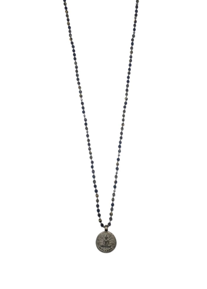 BUDDHA 32 necklace Tiger Eye silver - Image 2