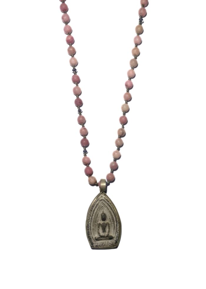 BUDDHA 36 necklace Pink silver