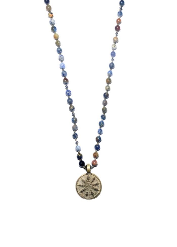 BUDDHA 410 necklace blue silver