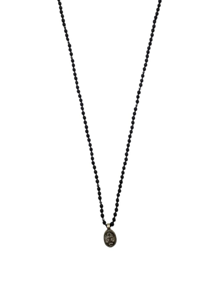 BUDDHA 6 lava necklace silver - Image 2