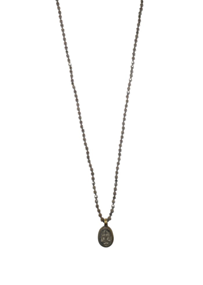 BUDDHA 6 necklace crystal mud gold - Image 2
