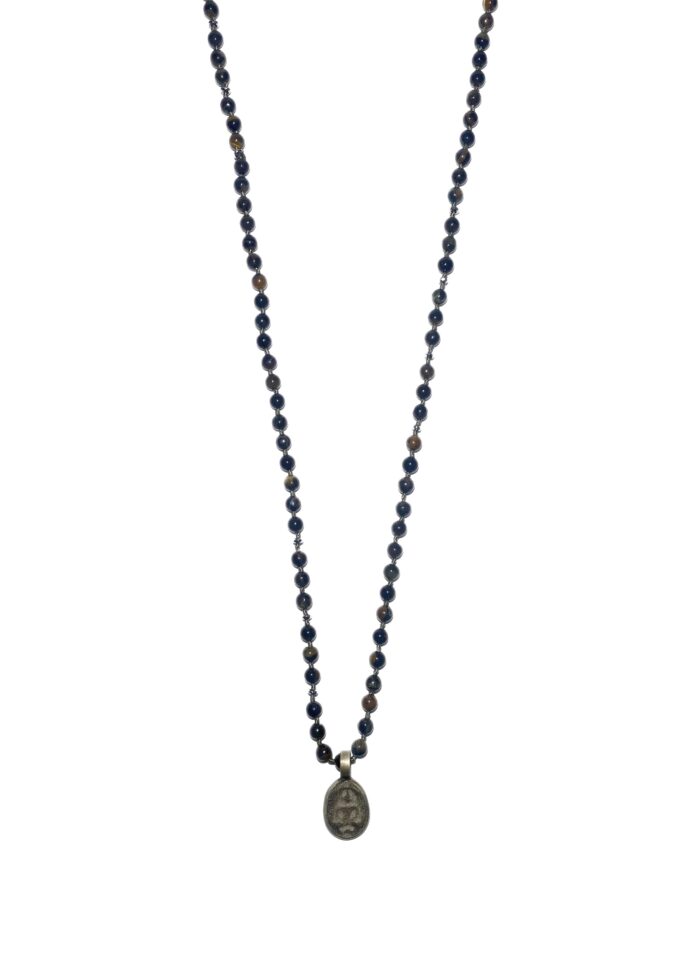 BUDDHA 6 necklace Tiger eye silver - Image 2