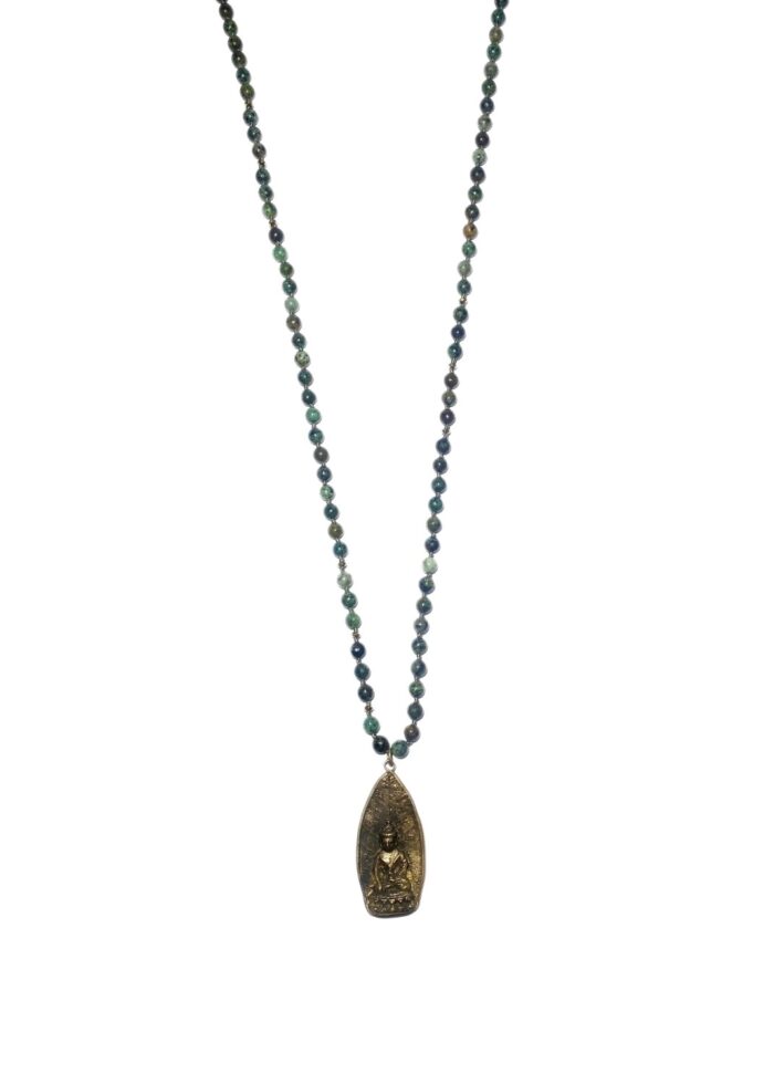 BUDDHA LEAF necklace African Turquoise - Image 2