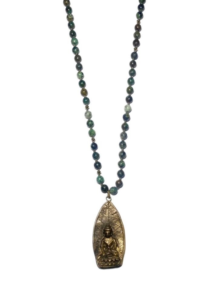 BUDDHA LEAF necklace African Turquoise