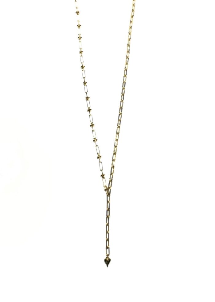 HEART DOUBLE necklace gold - Image 2