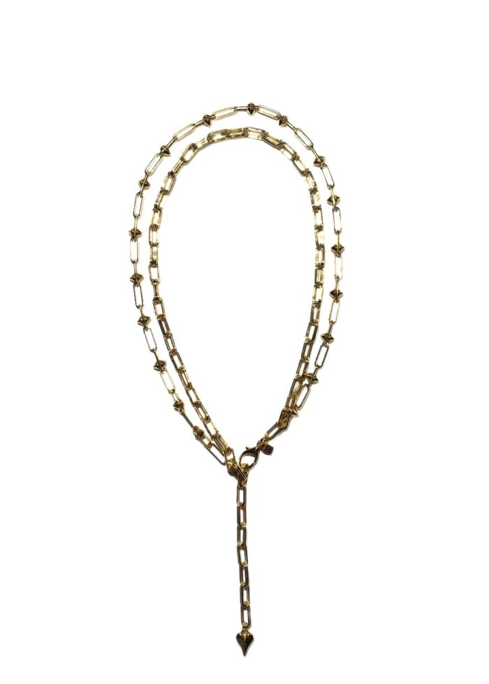 HEART DOUBLE necklace gold