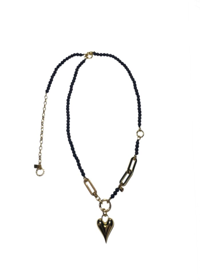 HEART STONE necklace Jasper silver - Image 3