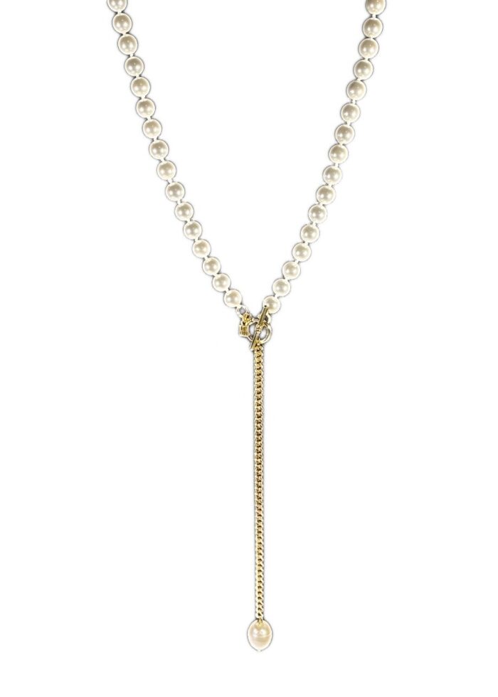 PEARL 8 mm CHAIN necklace gold