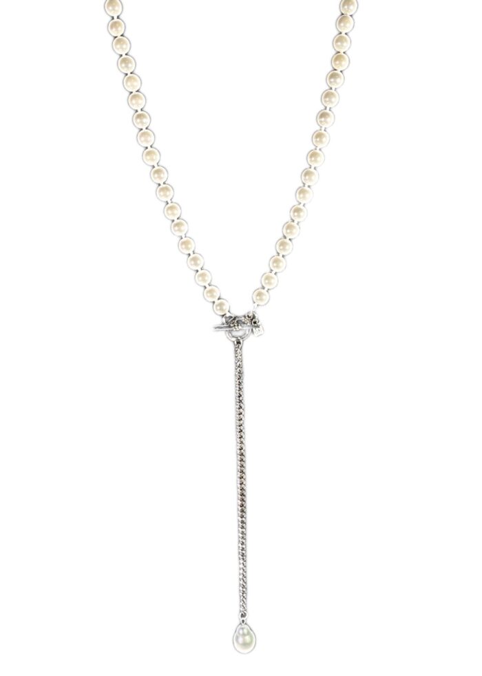 PEARL 8 mm CHAIN necklace silver